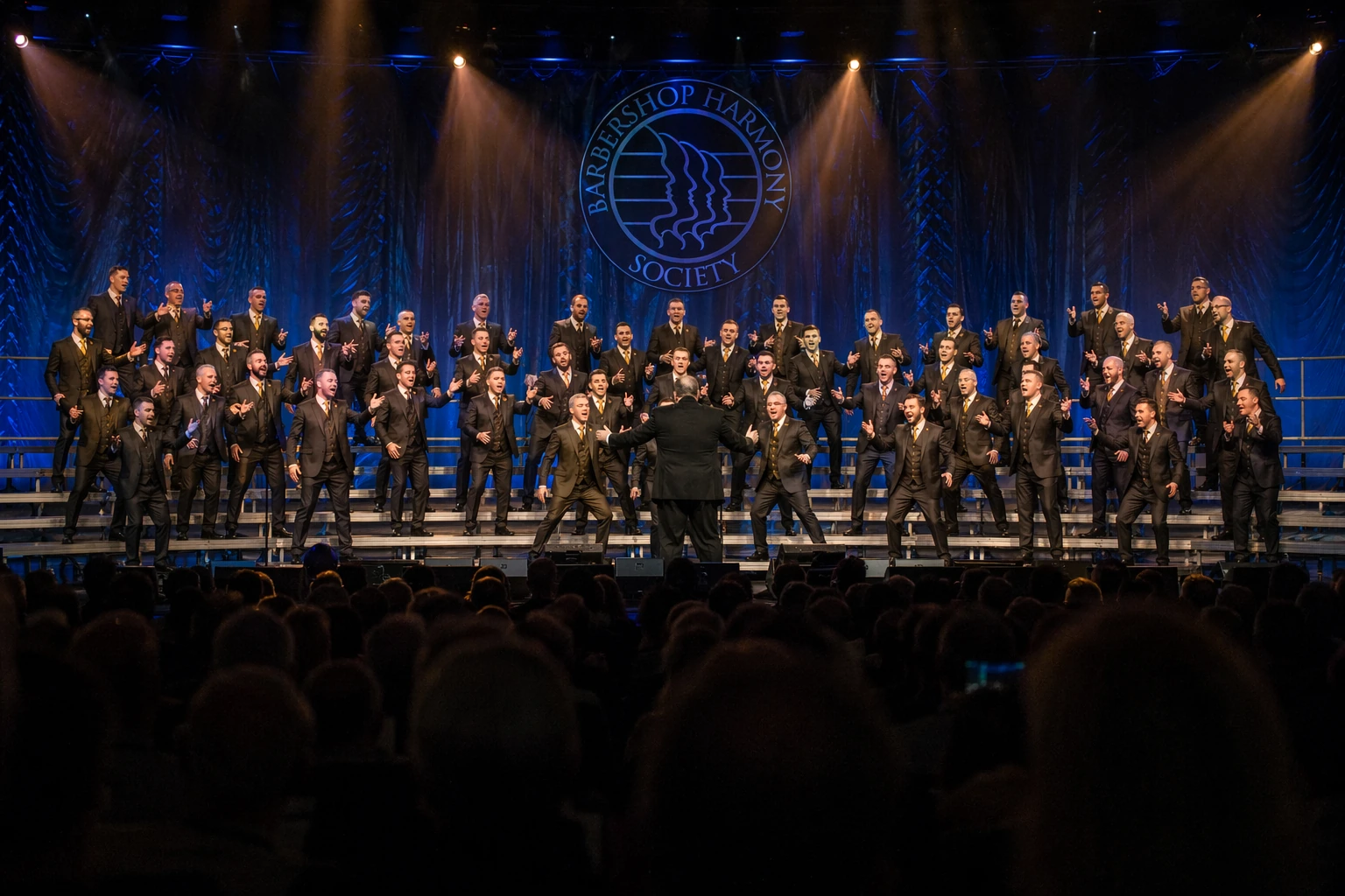 Modern chorus on stage